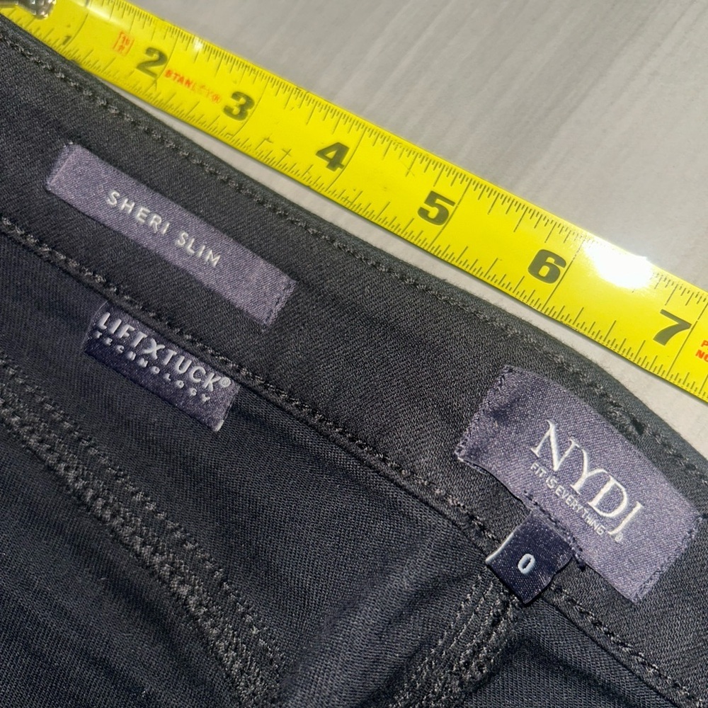 NEW NYDJ Sheri Slim Jeans Black Size 0 - Picture 6 of 8